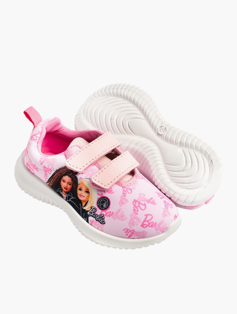 MyRunway Shop Barbie Girls Barbie Print Velcro Sneakers for Kids